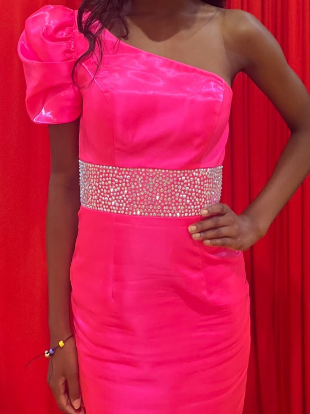 Pink cocktail dress by Ashley Lauren